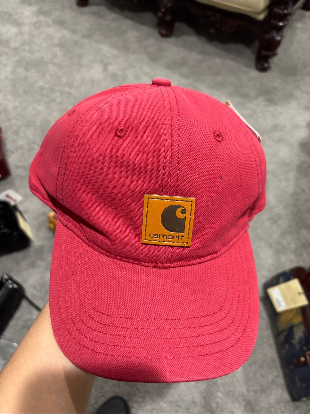 Carhartt Scarlet Red Logo Patch Cap